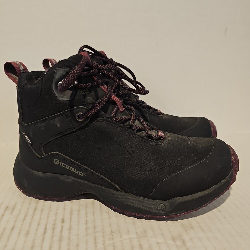 Icebug Pace3 W bugrip GTX Womens 7.5 Black Studded Winter Boots